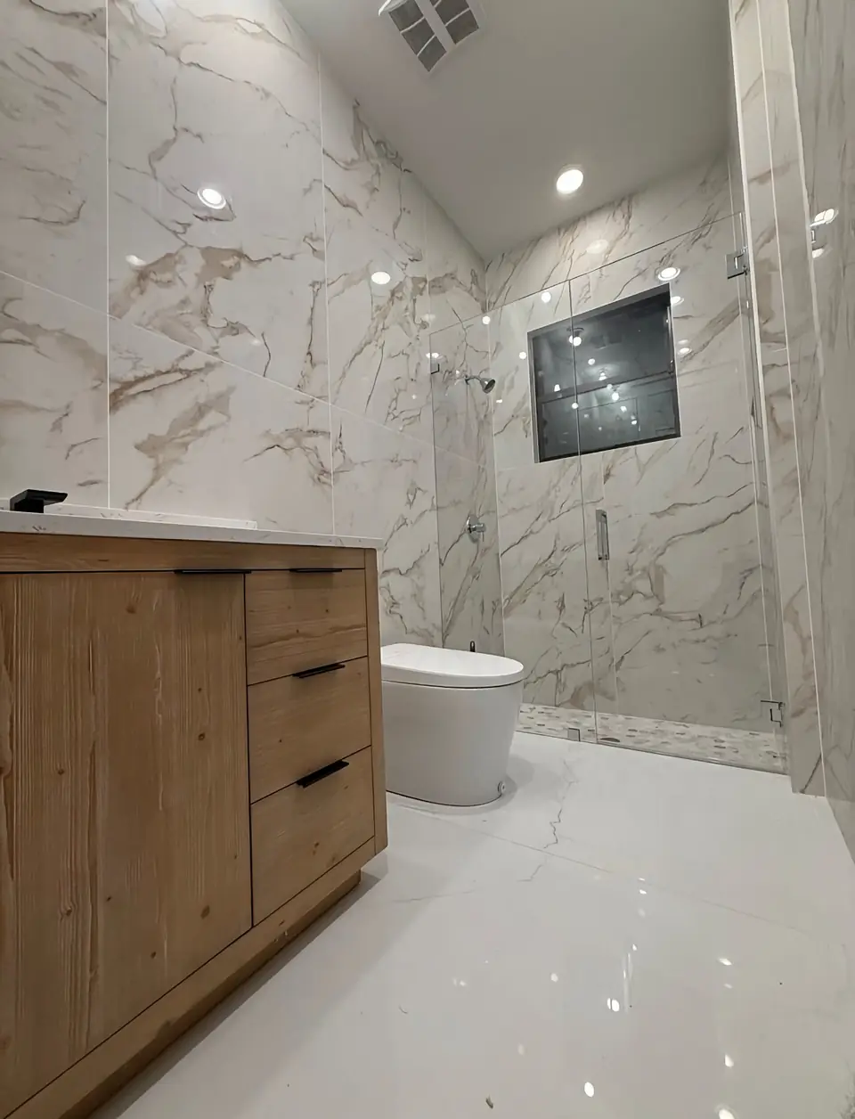 Marble bathroom - real Remodel Right FL project
