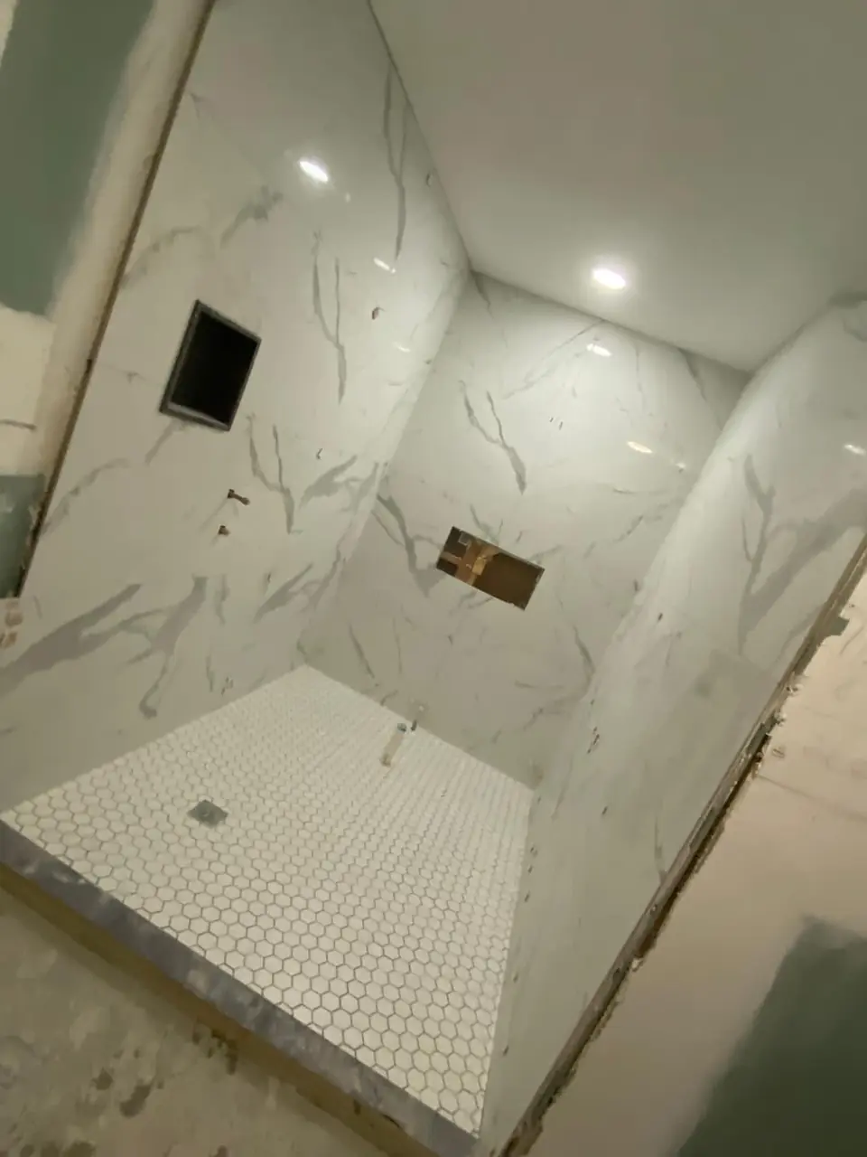Marble shower - real Remodel Right FL project