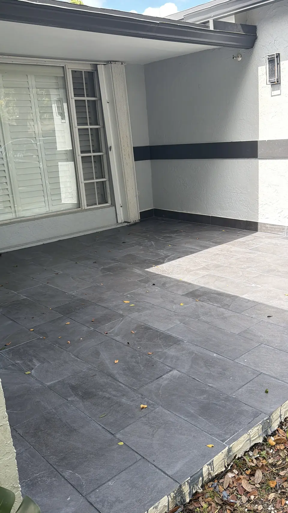 Stone-tile porch - real Remodel Right FL project