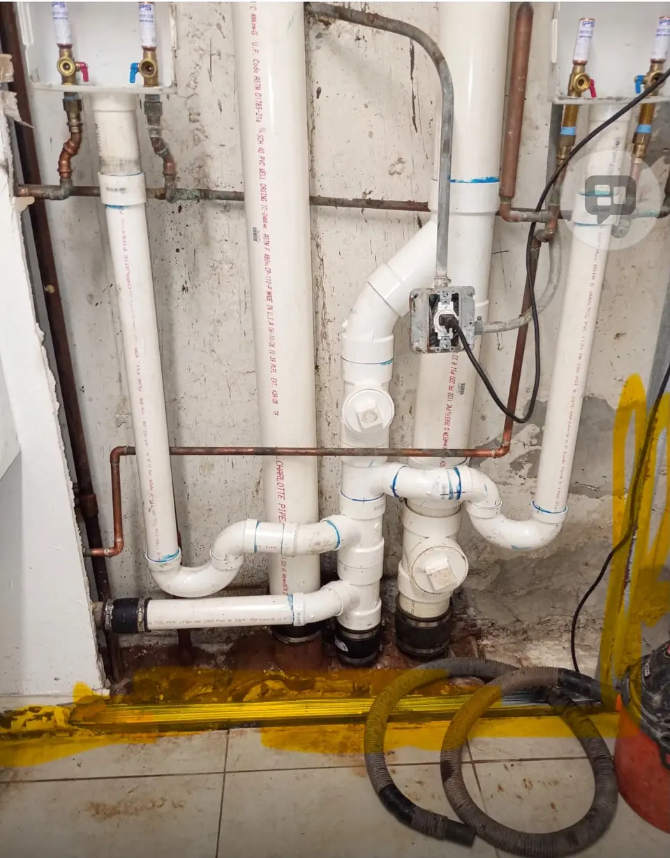 PVC drain rough-in - real Remodel Right FL project