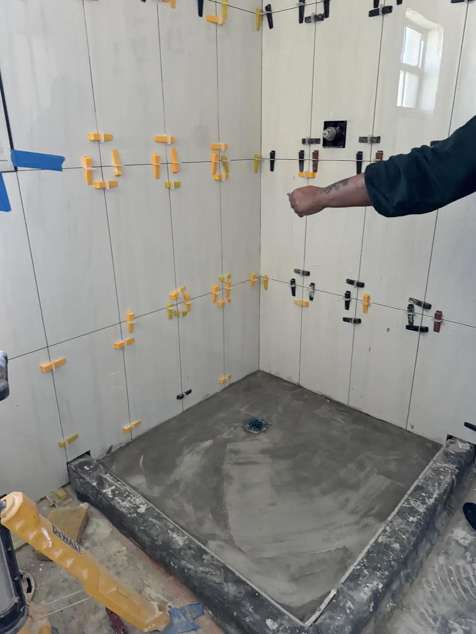 Shower rough-in & pan - real Remodel Right FL project